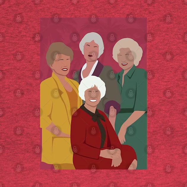 Golden Girls Sitcom Minimalist Art by bonkaili